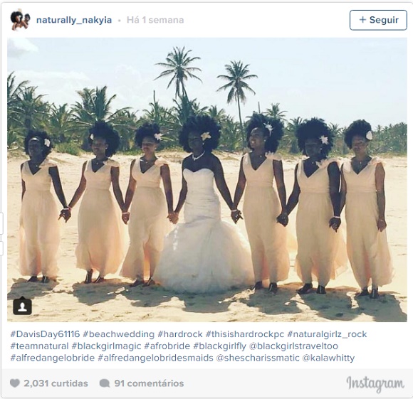 Noivas e madrinhas mostram poder do cabelo afro e fotos viram hit na internet - 1