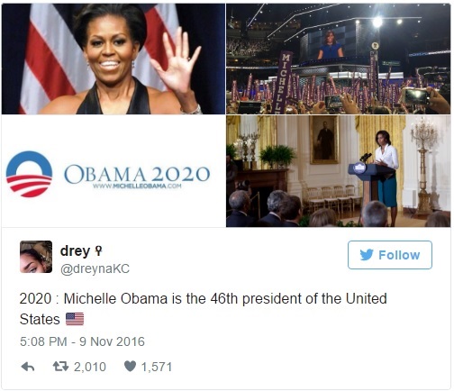 Internet pede Michelle Obama na presidência dos EUA em 2020 - 1