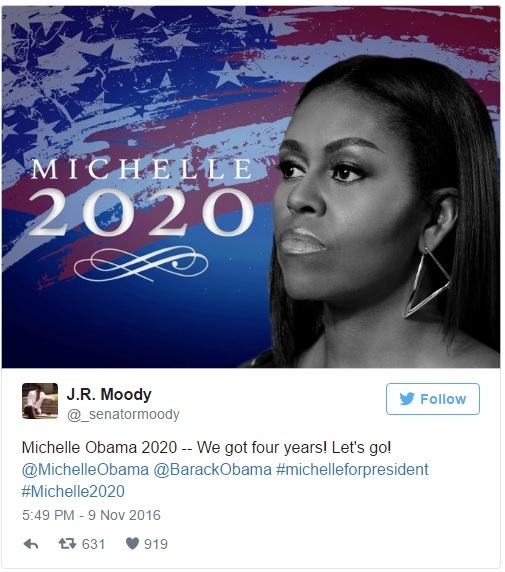 Internet pide para que Michelle Obama se postule a la presidencia de Estados Unidos en el año 2020 - 2