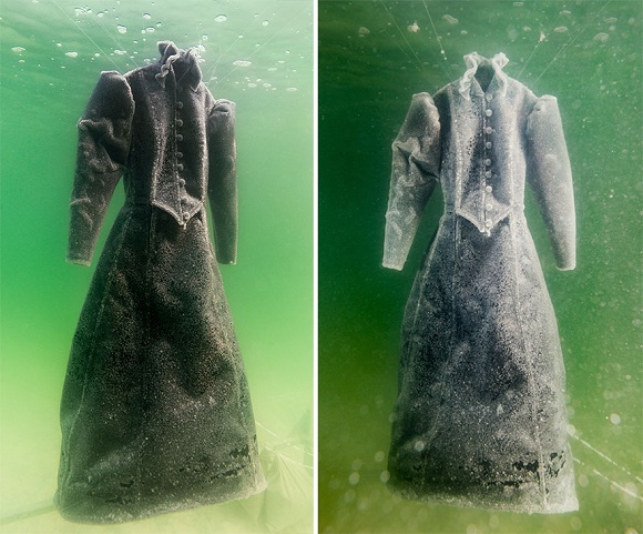 Veja o que acontece com um vestido após ser submerso no Mar Morto por 2 meses  - 1