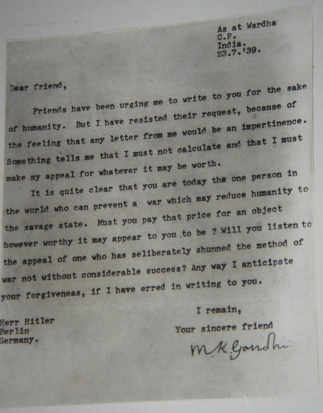 “Querido amigo”: as cartas que Gandhi escreveu para Hitler - 1